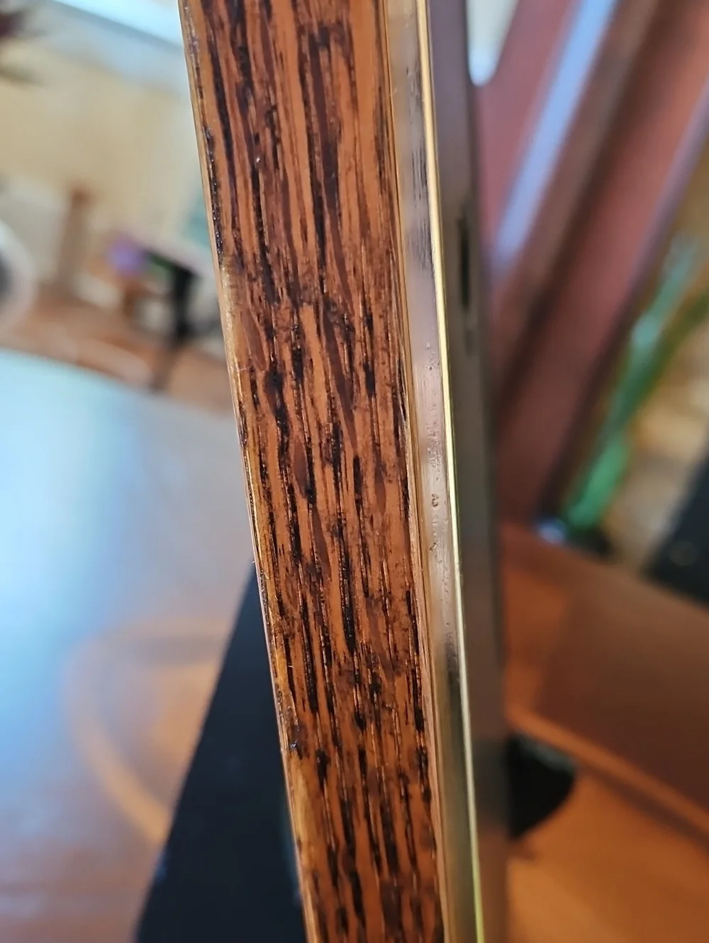 Authentic Vintage Heavy Grain Oak Photo Frame 8